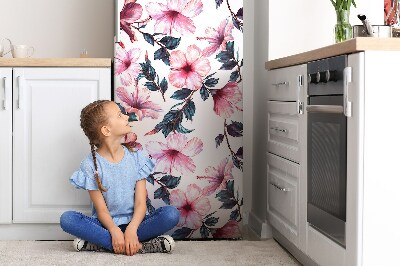 Magnetic fridge cover Hibiscus flowers