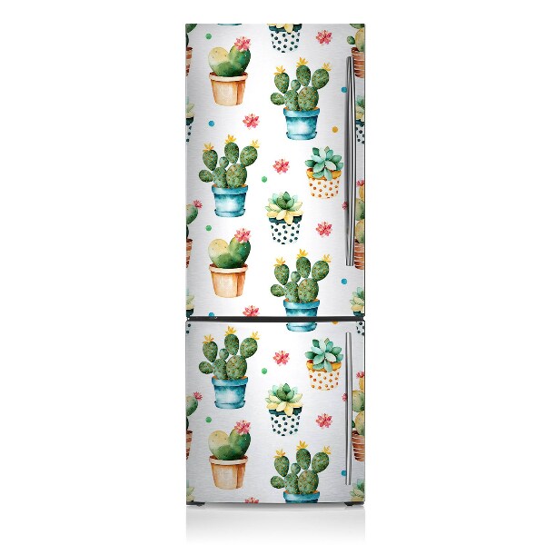 Magnetic fridge cover Painted cactus