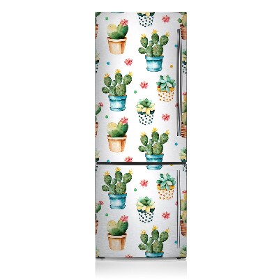 Magnetic fridge cover Painted cactus