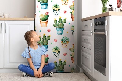 Magnetic fridge cover Painted cactus