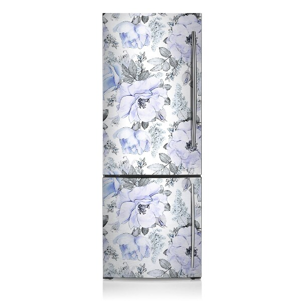 Magnetic fridge cover Blue roses