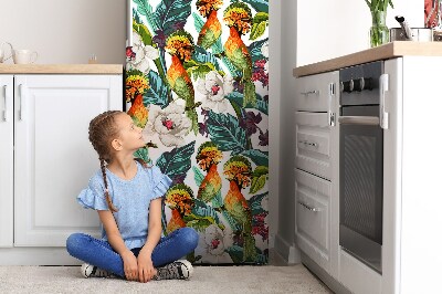 Decoration fridge cover Exotic birds