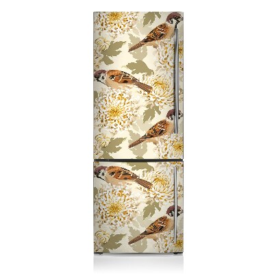 Decoration fridge cover Golden birds