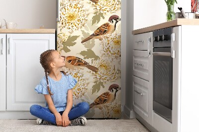 Decoration fridge cover Golden birds