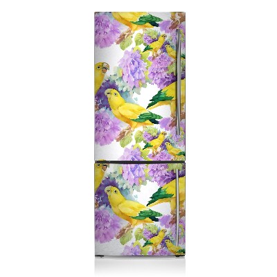 Decoration fridge cover Yellow parrots