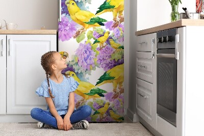 Decoration fridge cover Yellow parrots