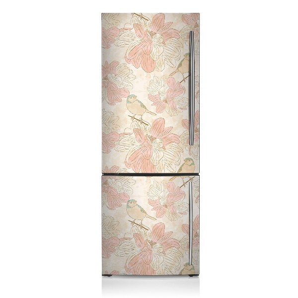 Decoration fridge cover Beige birds