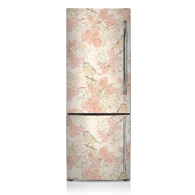 Decoration fridge cover Beige birds