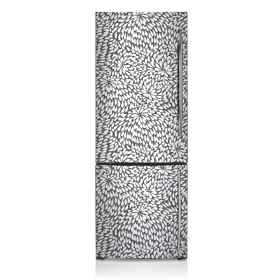 Decoration fridge cover Black flower