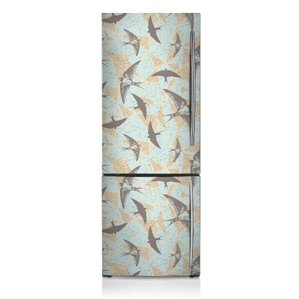 Decoration fridge cover Flying swallows