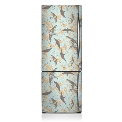 Decoration fridge cover Flying swallows