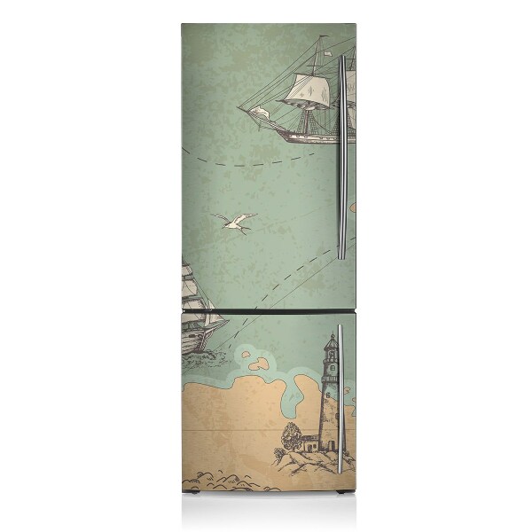 Decoration fridge cover Treasure map