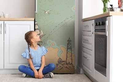 Decoration fridge cover Treasure map