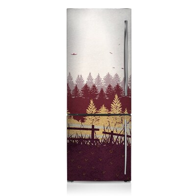 Decoration fridge cover Autumn forest