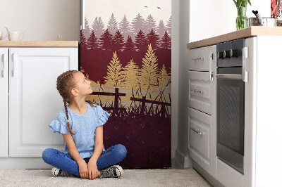 Decoration fridge cover Autumn forest