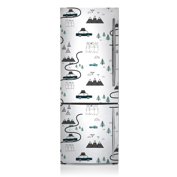 Decoration fridge cover Travel motive