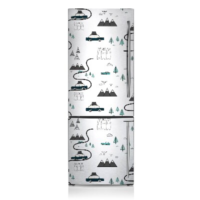 Decoration fridge cover Travel motive