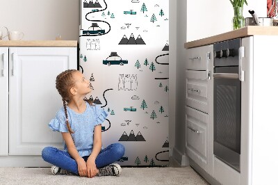 Decoration fridge cover Travel motive