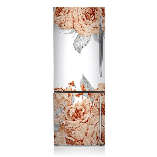 Decoration fridge cover Flowering roses