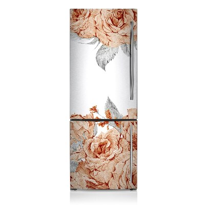 Decoration fridge cover Flowering roses