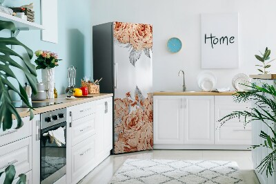 Decoration fridge cover Flowering roses