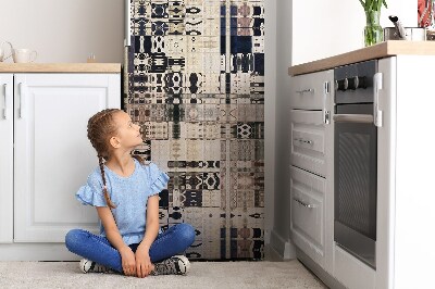 Decoration fridge cover Boho style tiles