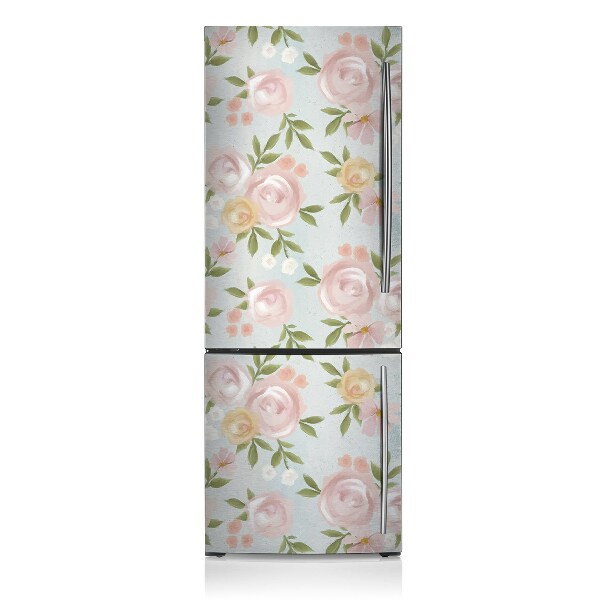 Decoration fridge cover Watercolor flowers