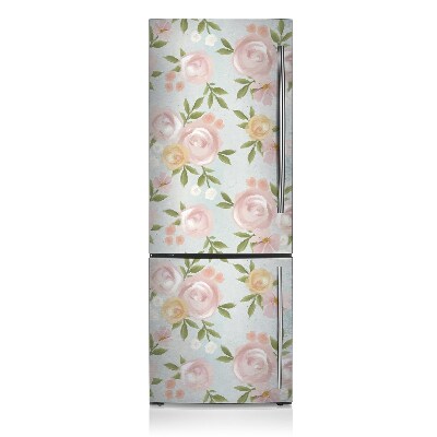 Decoration fridge cover Watercolor flowers