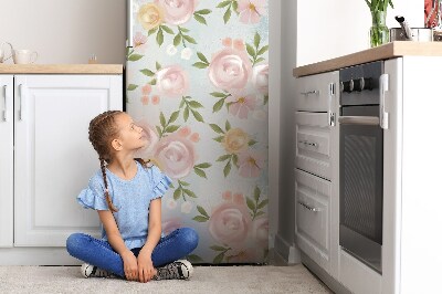 Decoration fridge cover Watercolor flowers