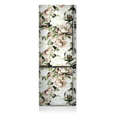 Magnetic fridge cover Blooming peony