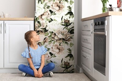 Magnetic fridge cover Blooming peony