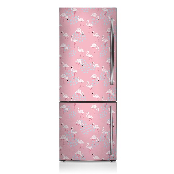 Magnetic fridge cover Flamingos