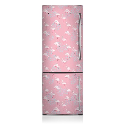 Magnetic fridge cover Flamingos