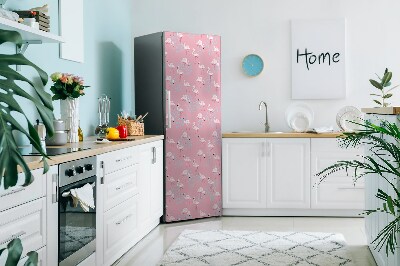 Magnetic fridge cover Flamingos