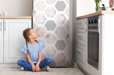 Magnetic fridge cover Hexagonal