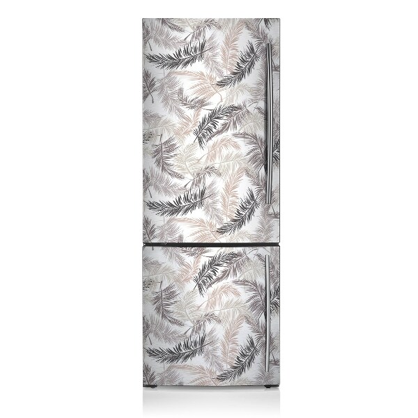 Magnetic fridge cover Bright palm leaves