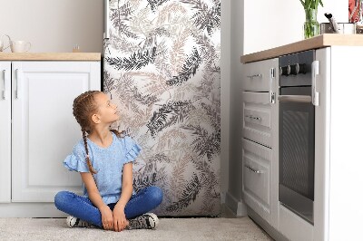 Magnetic fridge cover Bright palm leaves