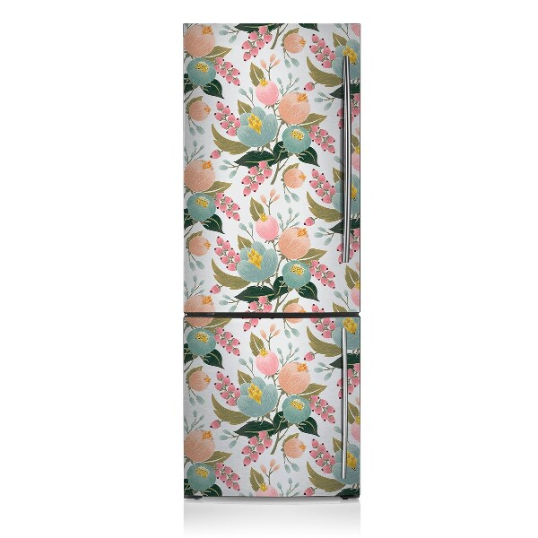 Magnetic fridge cover Painted flowers