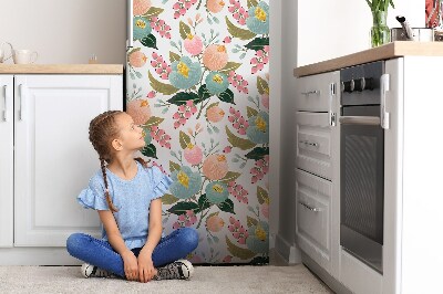 Magnetic fridge cover Painted flowers