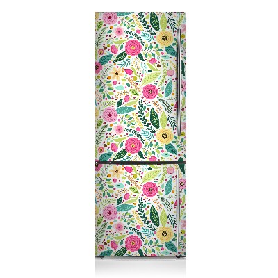 Magnetic fridge cover Colorful flowers