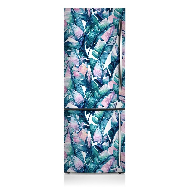 Magnetic fridge cover Colorful painted leaves