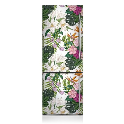 Magnetic fridge cover Exotic flowers