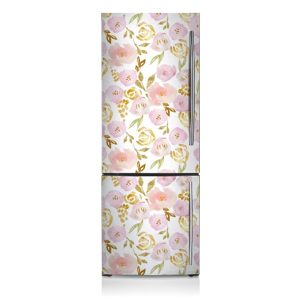 Magnetic fridge cover Pink flowers