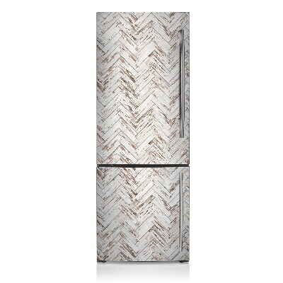 Magnetic fridge cover Wooden floor