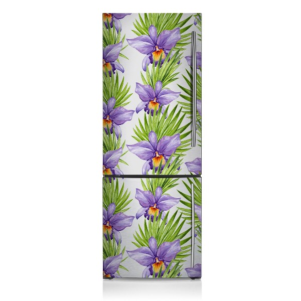 Magnetic fridge cover Purple flowers