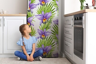 Magnetic fridge cover Purple flowers