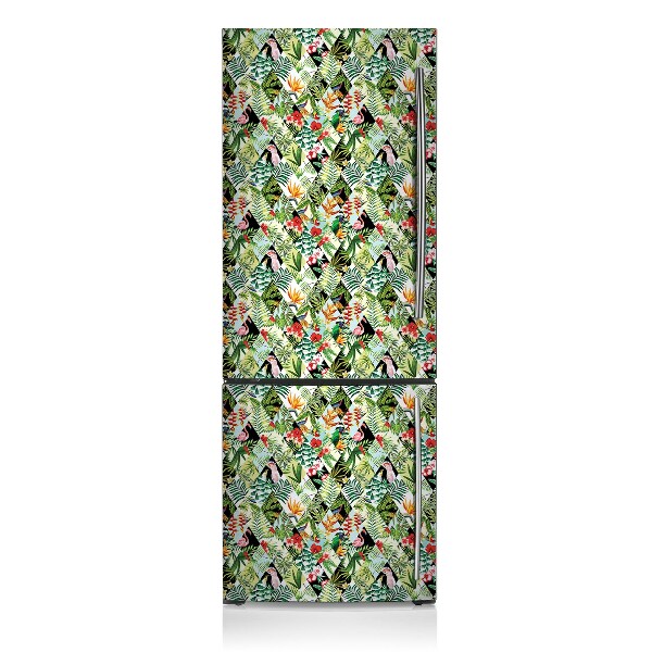 Magnetic fridge cover Flowers and birds