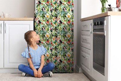 Magnetic fridge cover Flowers and birds