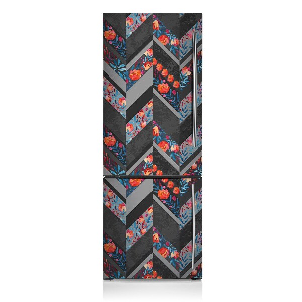 Magnetic fridge cover Flowers made of herringbone