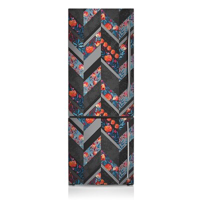 Magnetic fridge cover Flowers made of herringbone